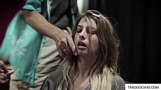 Handicap teen fucked by older couple