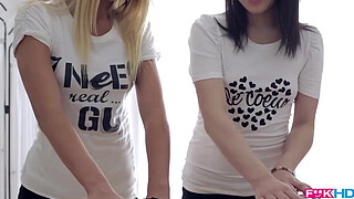 Sexy Teen Duo Massage with Happy Ending