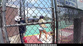 Thickumz - Big Booty Blonde's First Time At The Park (Nikki Delano)