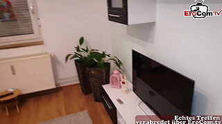 young german amateur teen slut pick up and private fuck at her home