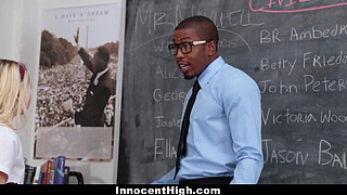 InnocentHigh - Tiny Blonde Student (Odette Delacroix) Fucks BBC Teacher