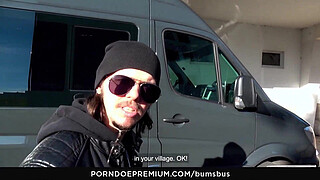 BUMS BUS - Czech PAWG Krystal Swift enjoys hardcore fuck session in the backseat