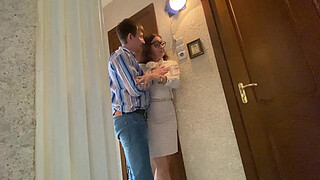 The teacher came to the student and got a dick in his mouth (Alina Tumanova)