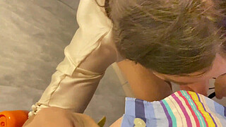 The teacher came to the student and got a dick in his mouth (Alina Tumanova)