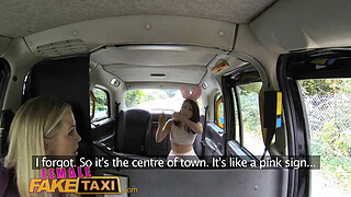 Female Fake Taxi Cute Asian has Lesbian bonnet sex with big tits MILF