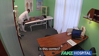 FakeHospital Hidden cameras catch patient using massage tool for an orgasm