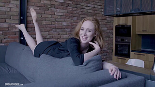 Busty natural redhead Lenina Crowne's homemade sex-tape