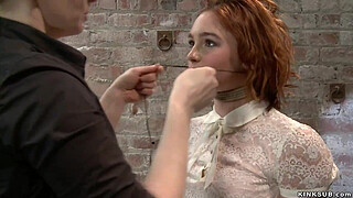 Tied slut is made sitting on vibrator