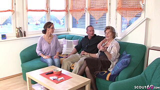 GERMAN GRANNY SEDUCE TO FUCK BY GRAND step SON AND MOM CAUGHT