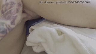 I Cum in my step Sister's Hole as soon as she got out of the shower, and as a bonus I jerked off her pussy