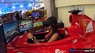 Amateur Thai teen with her 2 week boyfriend out and about before the sex