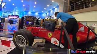 Amateur Thai teen with her 2 week boyfriend out and about before the sex