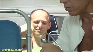 ambulance fuck orgy with two preggo babes