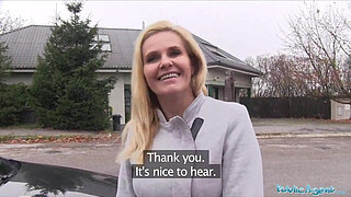 Public Agent Desperate MILF Black Canary Fucks for a Job