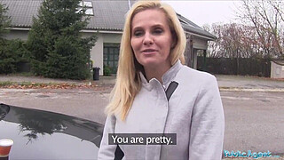 Public Agent Desperate MILF Black Canary Fucks for a Job