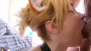 Tender Girl Hard Facefuck Closeup - Cum in Mouth