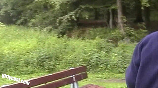 Lisa and her cuckold outdoor threesome