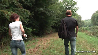 Squirt french mature hard anal pounded and double penetrated outdoor