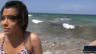 Amateur teen picked up on the beach and fucked in a van