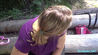 Young Chubby with Big Ass Suck and Fuck in Forest!