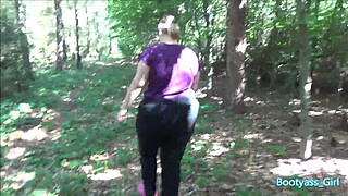 Young Chubby with Big Ass Suck and Fuck in Forest!