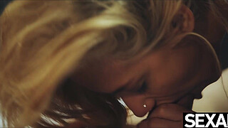 Stunning blonde rides a big cock to an intense squirting orgasm