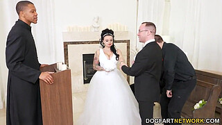 Payton Preslee's Wedding Turns Rough Interracial Threesome - Cuckold Sessions