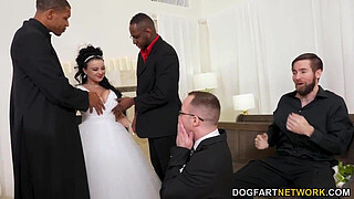 Payton Preslee's Wedding Turns Rough Interracial Threesome - Cuckold Sessions