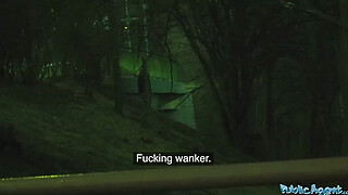 Public Agent Cheating big boobs Brit deepthroats thick cock on holiday