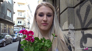 GERMAN SCOUT - Hot Teen Diane talk to ANAL Casting