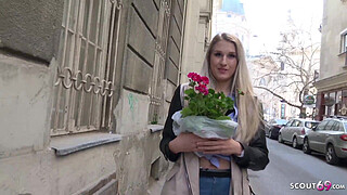 GERMAN SCOUT - Hot Teen Diane talk to ANAL Casting