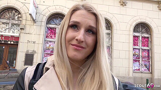 GERMAN SCOUT - Hot Teen Diane talk to ANAL Casting