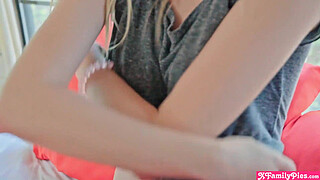 Scared teen stepsisters pranked by stepbro during Halloween