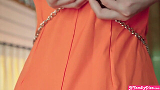 Scared teen stepsisters pranked by stepbro during Halloween