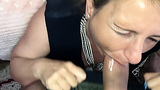 I fucked the throat and ass of this sexy milf in black pantyhose who is a real sex slut