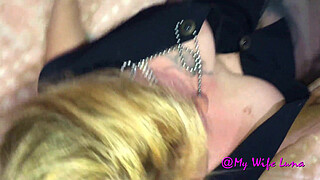 I fucked the throat and ass of this sexy milf in black pantyhose who is a real sex slut