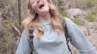 Nerdy Nympho Fucks Hard in Tent with No Condom - Molly Pills - Horny Hiking Real Amateur Girlfriend Rides Your Cock with Big Ass POV - Ruined Cumshot - Amazing Blowjob