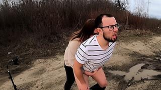 My bitch screamed loudly so she ate her cum) (pegging, femdom)