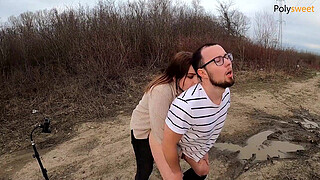 My bitch screamed loudly so she ate her cum) (pegging, femdom)