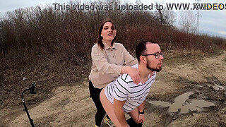 My bitch screamed loudly so she ate her cum) (pegging, femdom)