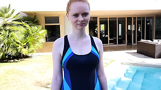 CFNMTeens - Pale Redhead (Ruby Red) Fucked By The Swimming Coach