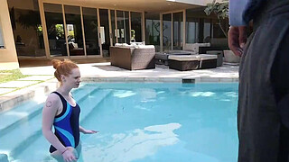 CFNMTeens - Pale Redhead (Ruby Red) Fucked By The Swimming Coach