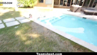 CFNMTeens - Pale Redhead (Ruby Red) Fucked By The Swimming Coach