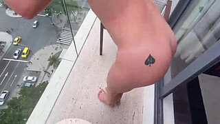 Creampie ANAL on the balcony in Rio De Janeiro