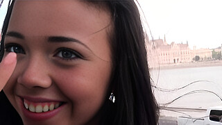 Brunette amateur student from public fucking homemade pov