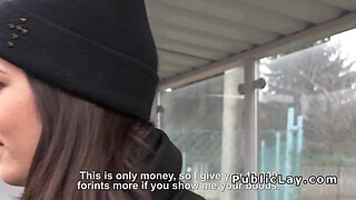 Busty Hungarian amateur fucks for cash