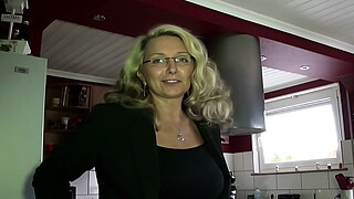 GERMAN BIG NATURAL TITS MILF seduce to FUCK by Neigbor