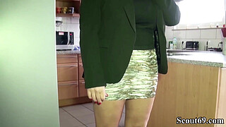 GERMAN BIG NATURAL TITS MILF seduce to FUCK by Neigbor