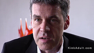 Bound babe anal hooked and fucked