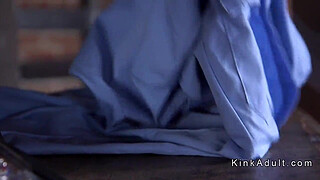 Bound babe anal hooked and fucked